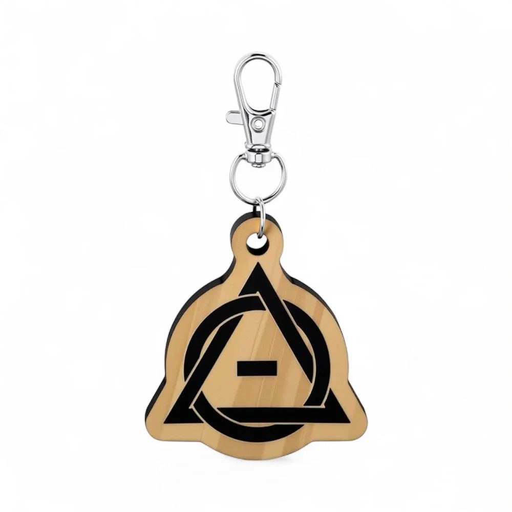 Therian Symbol Wood Keychain, clip to anything, therian pride